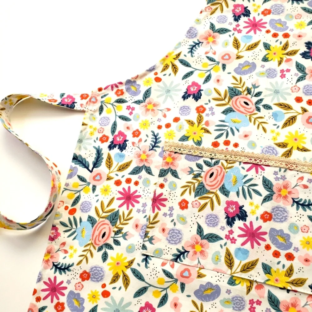 NEW Handmade Cotton Floral Kids Apron